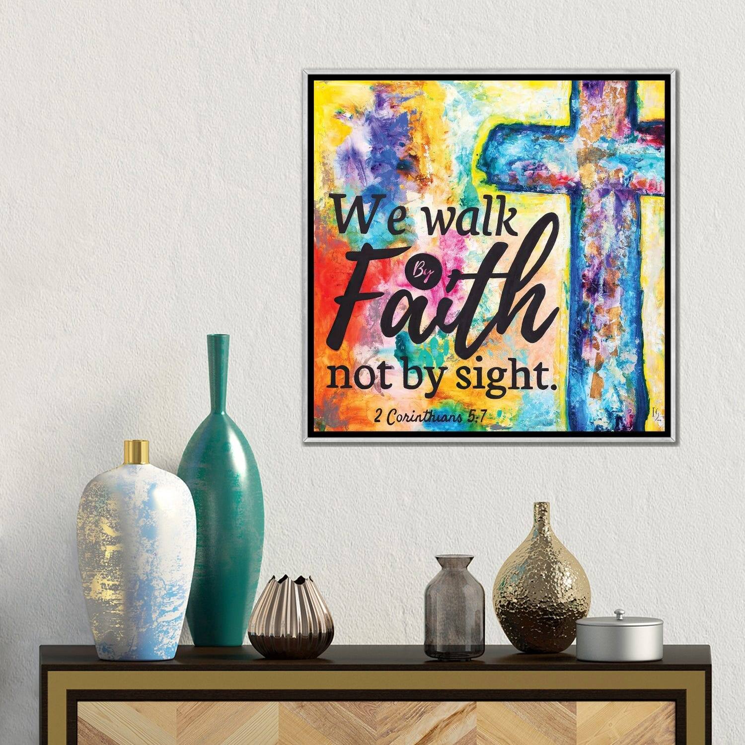 iCanvas "Walk by Faith" by Ivan Guaderrama Framed Bed Bath & Beyond
